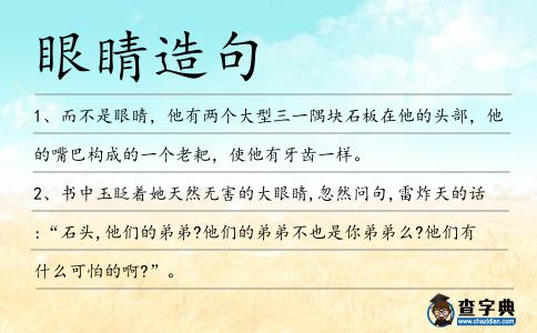 眼睛造句