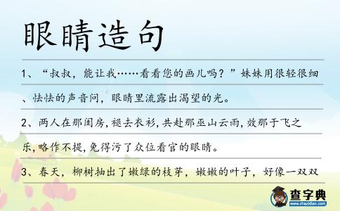 眼睛造句