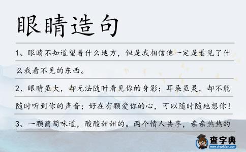 眼睛造句