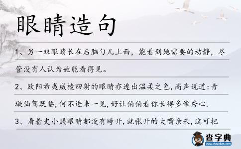 眼睛造句