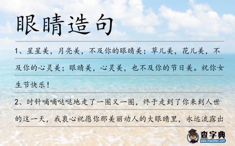 眼睛造句