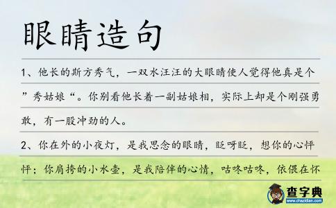 眼睛造句