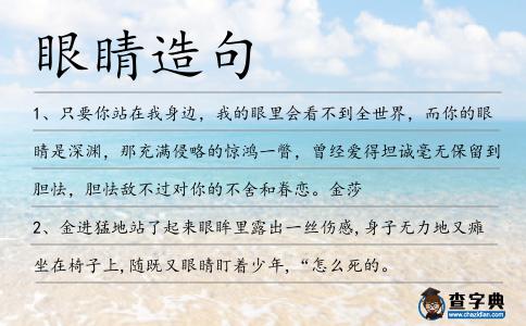 眼睛造句