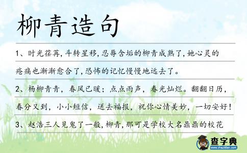 柳青造句