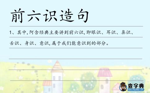 前六識造句