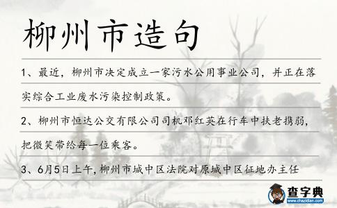 柳州市造句