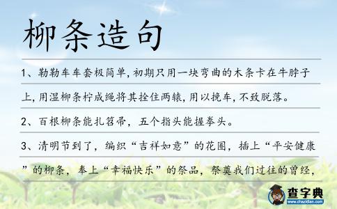 柳條造句