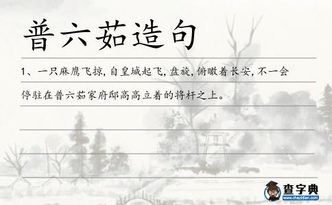 普六茹造句