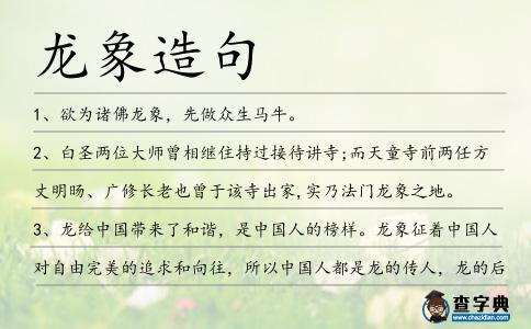 龍象造句