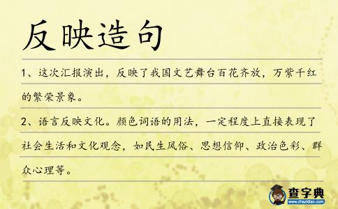 反映造句