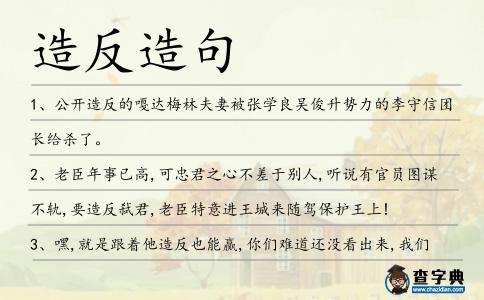 造反造句