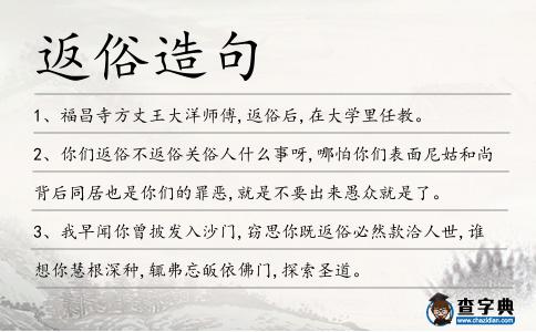 返俗造句
