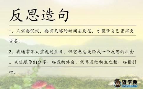 反思造句
