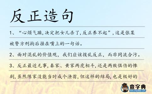 反正造句