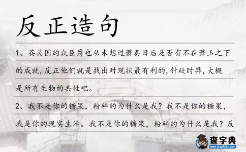 反正造句