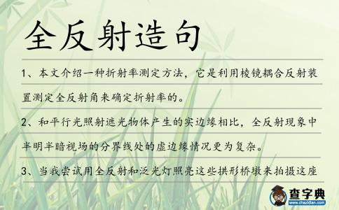 全反射造句