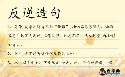 反逆造句