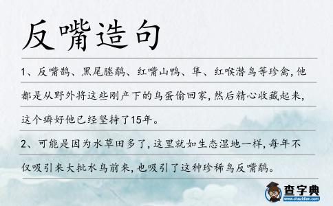 反嘴造句