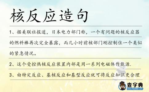 核反應造句