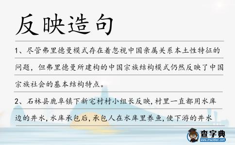 反映造句