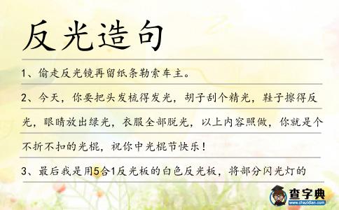 反光造句