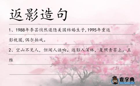 返影造句
