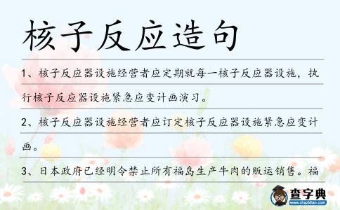 核子反應造句