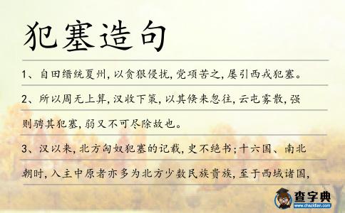 犯塞造句