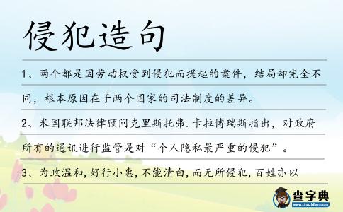 侵犯造句
