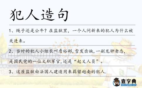 犯人造句