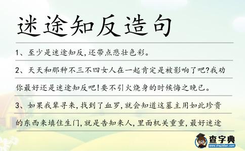 迷途知反造句