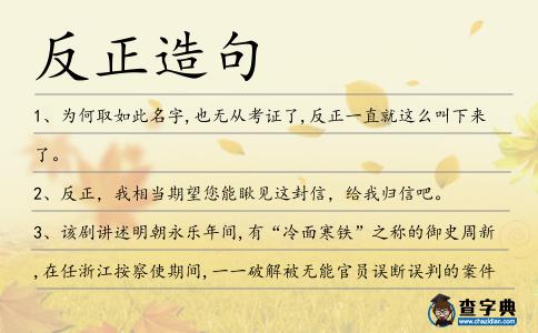 反正造句