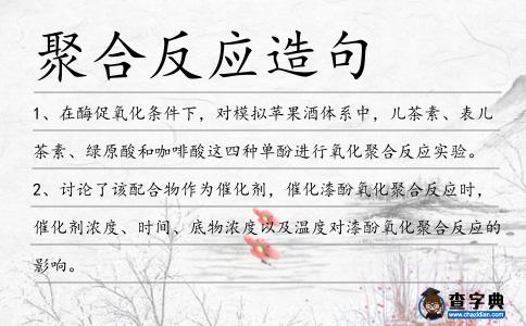 聚合反應造句