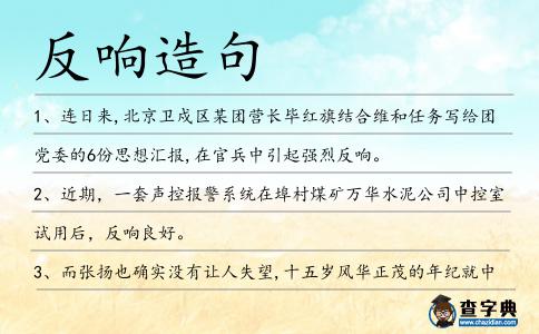反響造句