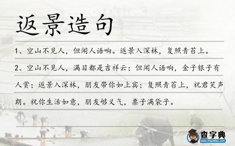 返景造句