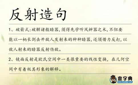 反射造句