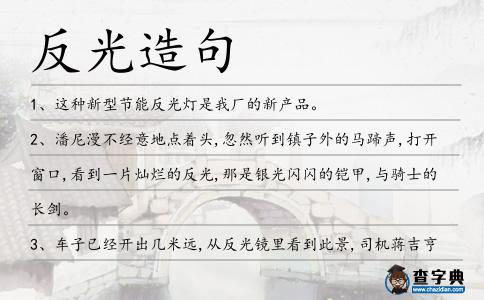 反光造句