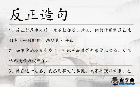 反正造句