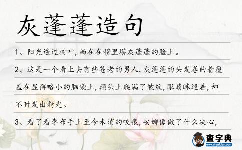 灰蓬蓬造句