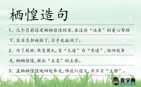 棲惶造句