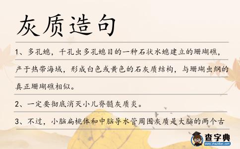 灰質造句