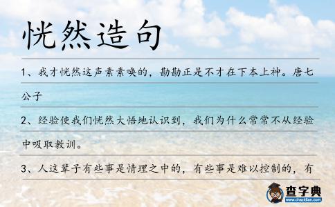 恍然造句