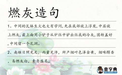 燃灰造句