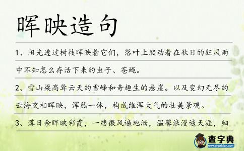 暉映造句