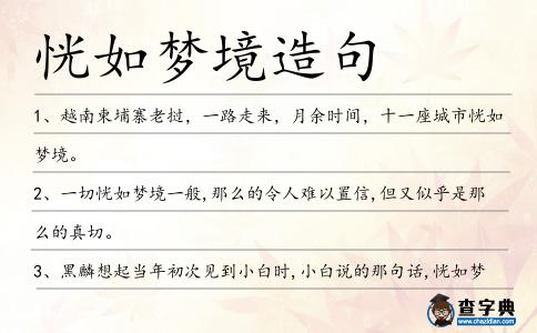 恍如夢境造句