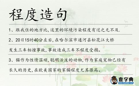 程度造句