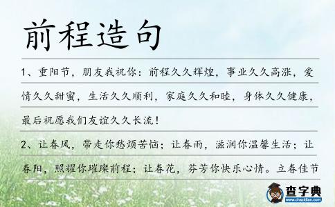 前程造句