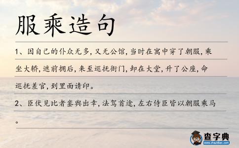 服乘造句