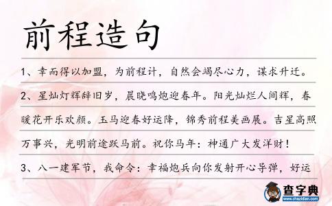 前程造句