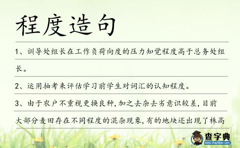 程度造句